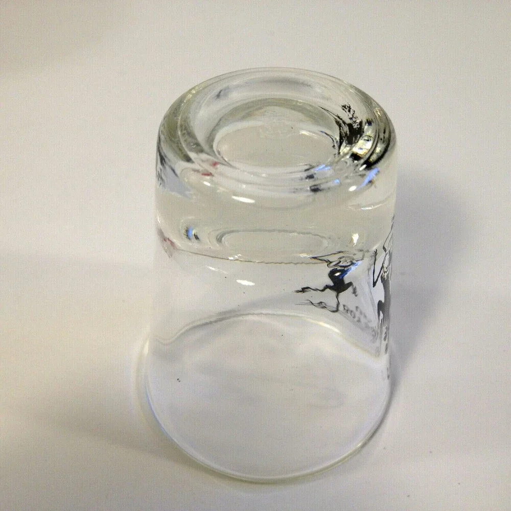 Vintage Collectable Bottoms Up Shot Glass Upside Down Monkeys Anchor Hocking